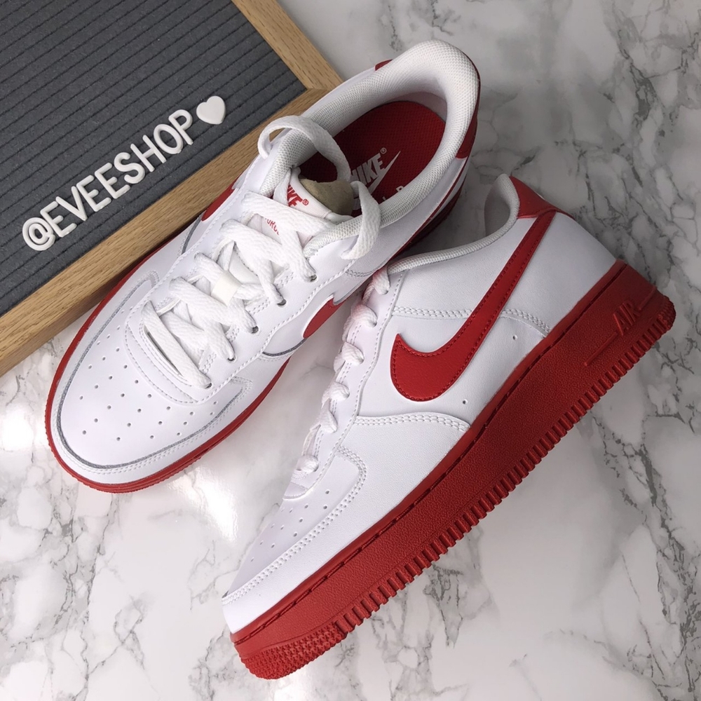 Nike Air Force 1 - Red - White - Picture 2 of 4